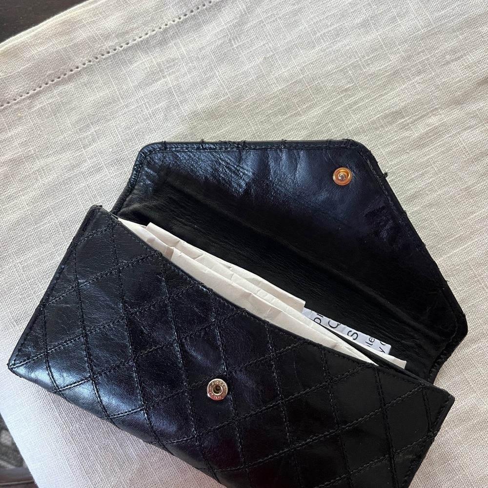 Vintage Chanel Black Quilted Women's Wallet - Picture 3 of 5